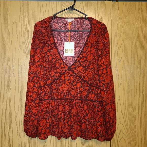 NWT Knox Rose Floral Top XXL - Picture 1 of 5